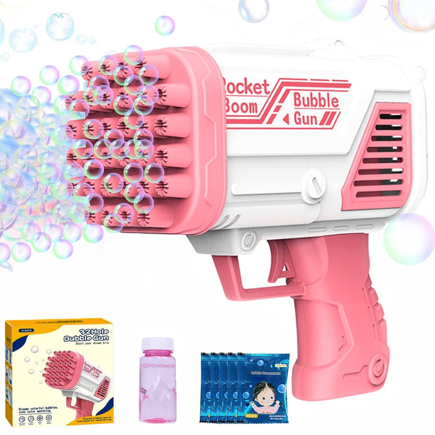 36 Holes Automatic Bubble Gun for Kids