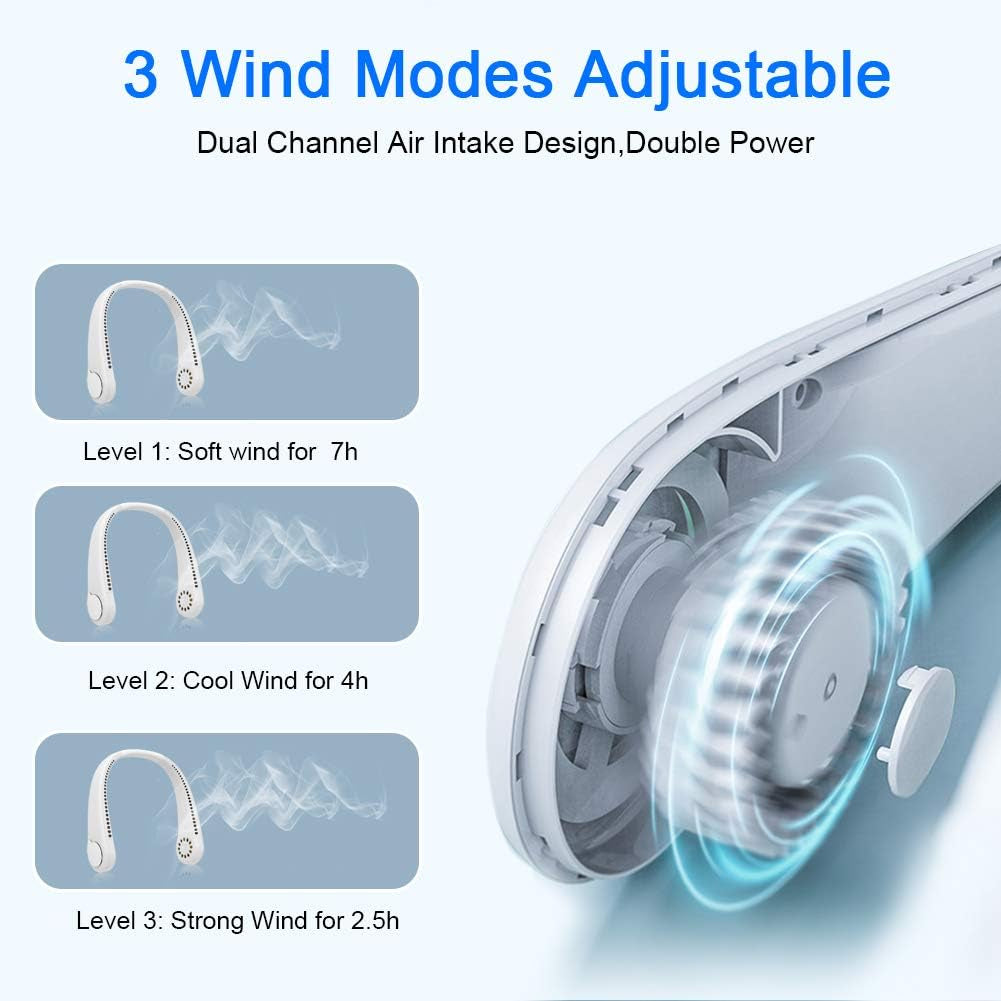 Portable Neck Fan- 360° Cooling