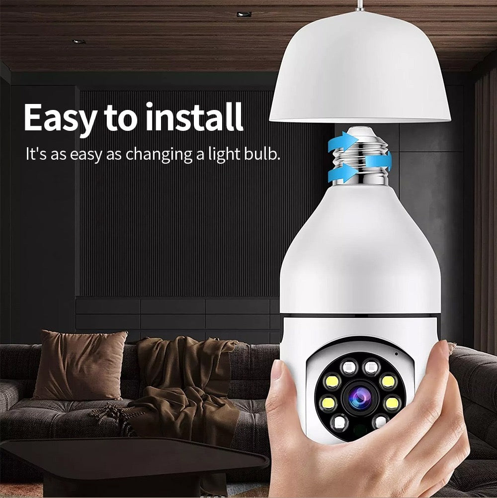 360º Wifi Panoramic Bulb Camera 1080p Full HD