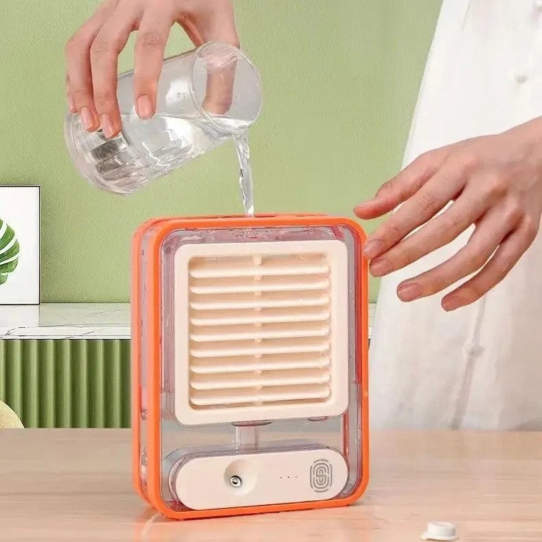 Rechargeable Battery Operated Mini Fan with Mist Water Spray