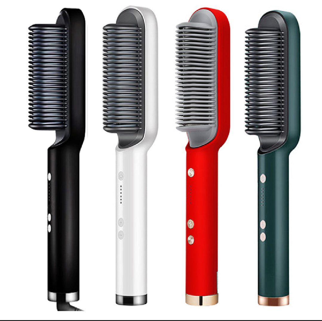 Hair Straightener Brush Electric 2 in 1