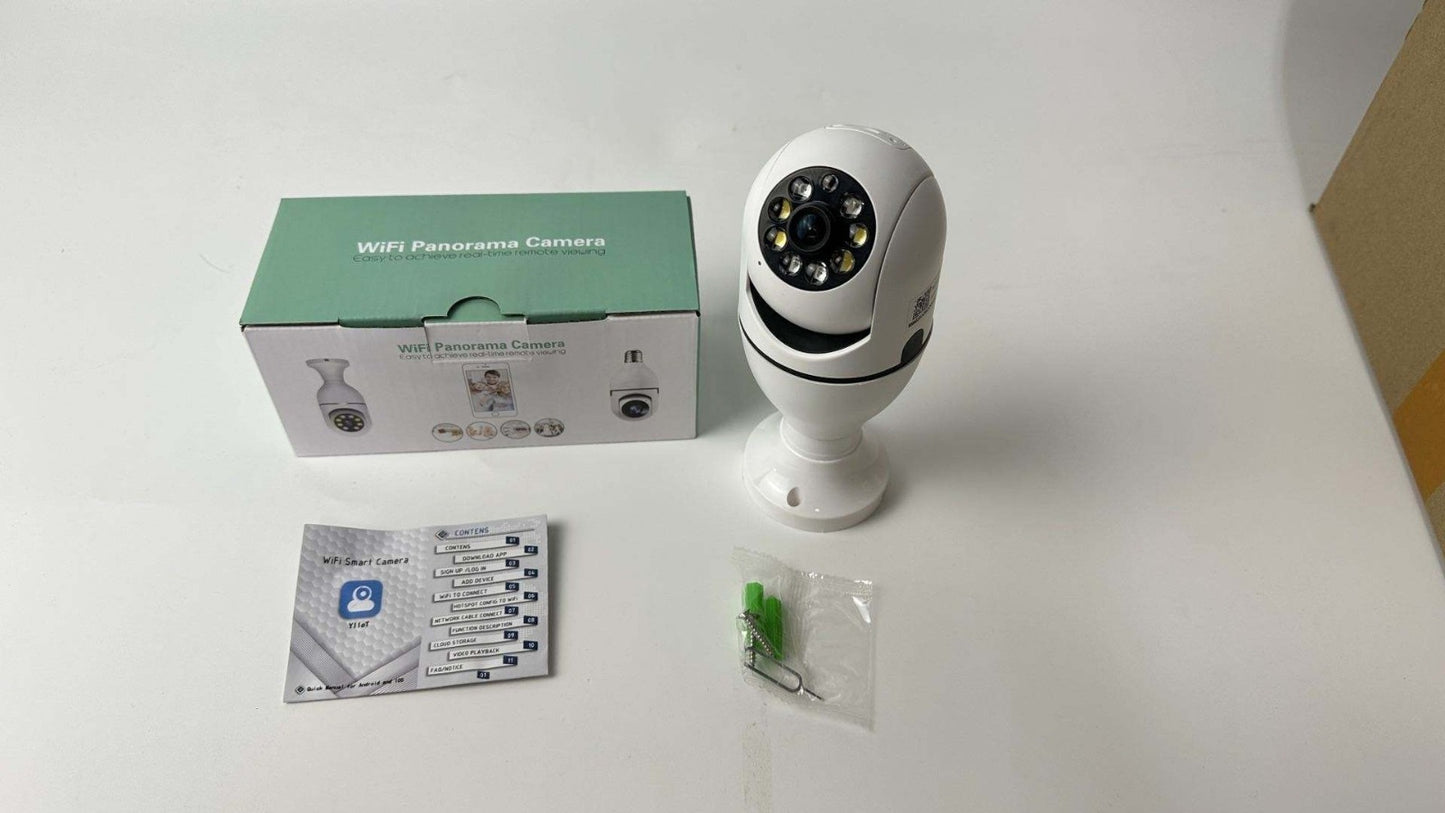 360º Wifi Panoramic Bulb Camera 1080p Full HD