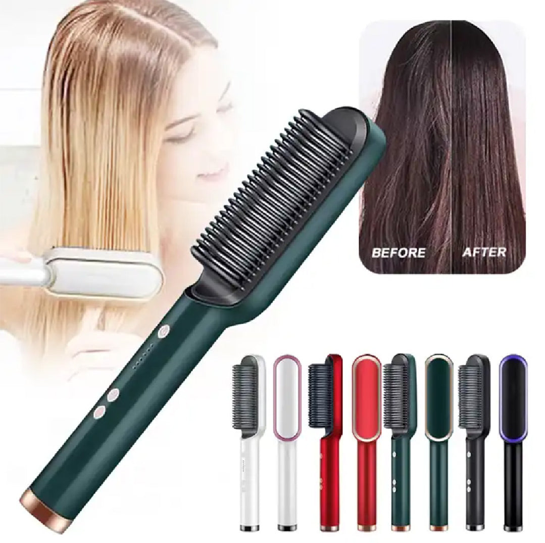 Hair Straightener Brush Electric 2 in 1