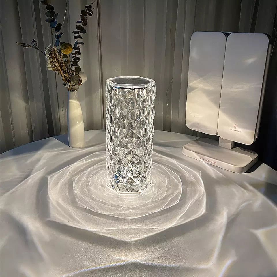 Crystal Rechargeable Table Lamp, Diamond Touch Sensor